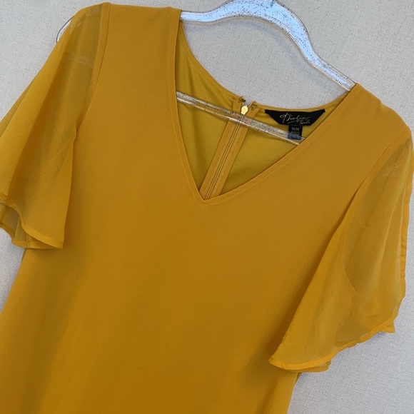 Thalia Sodi Gold Dress • Sz M - Picture 2 of 11